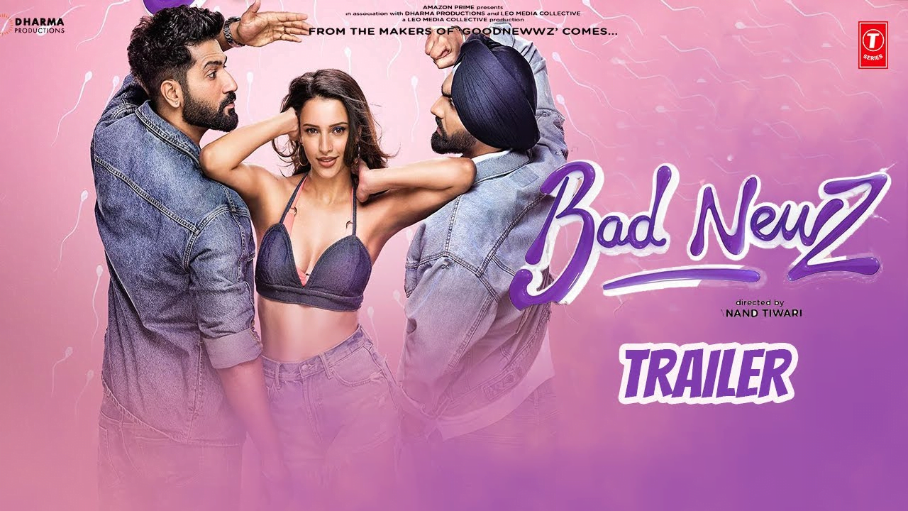 "Bad Newz" Trailer Promises a Hilarious Ride with Vicky Kaushal, Triptii Dimri, and Ammy Virk