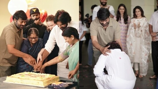 Pawan Kalyan Touches Chiranjeevi's Feet; Celebrates Political Win with Ram Charan, Varun Tej. Watch