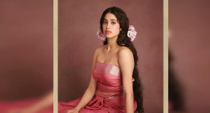Throwback: When Janhavi Kapoor Looked Sridevi's Replica in a Subtle Pink Look