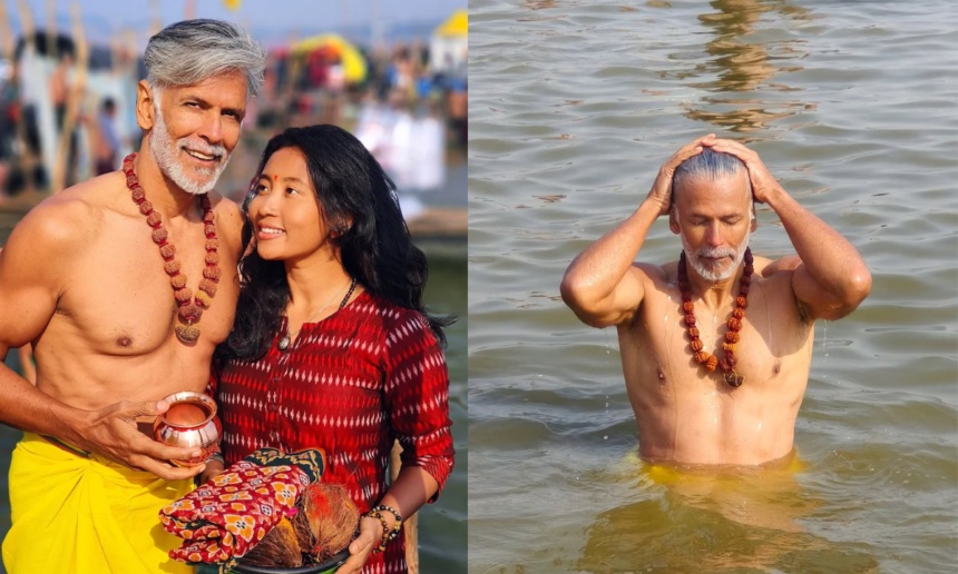 Milind Soman and Ankita Konwar - Embracing Spirituality: Maha Kumbh Mela 2025 - Mauni Amavasya at Holy Dip- A Sacred Journey