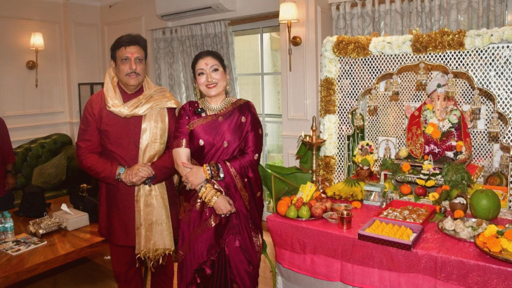 Govinda and Sunita Ahuja Celebrate Ganesh Chaturthi Together, Silencing Divorce Rumors | Watch Video