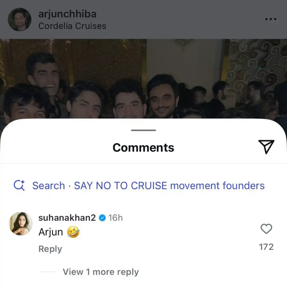 Suhana Khan Reacts to Samay Raina's Viral Cruise Photo with Aryan Khan