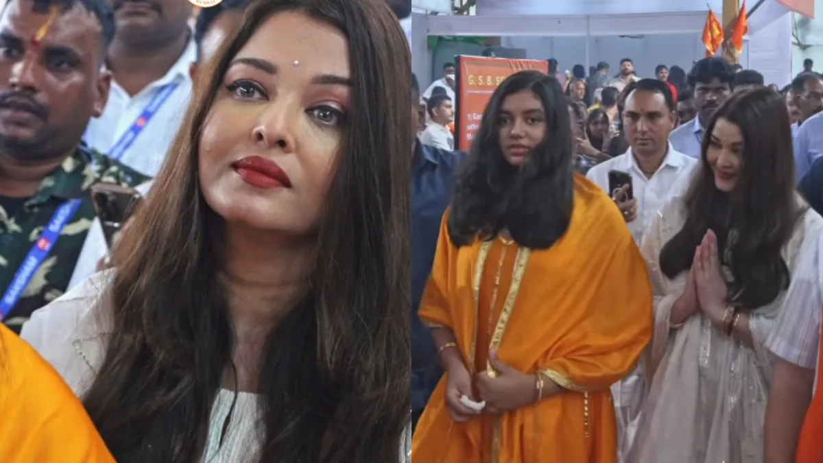 Aishwarya Rai Bachchan Brings Daughter Aaradhya for Ganpati Darshan in Mumbai