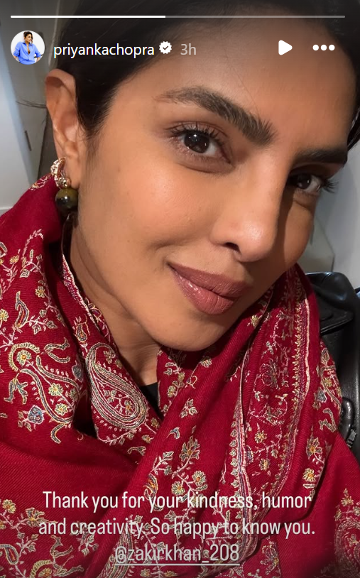 Priyanka Chopra and Zakir Khan Share a New York Lunch, Exchange Heartfelt Praise
