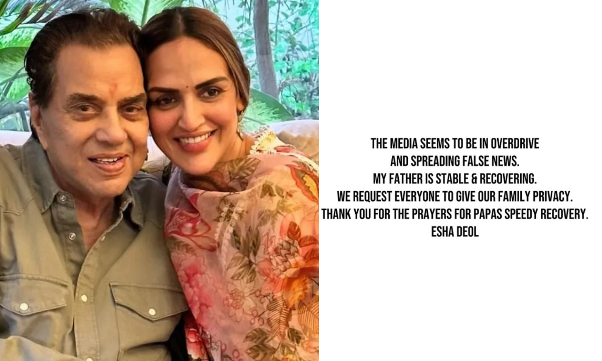 Esha Deol Confirms Dharmendra is Stable and Recovering, Dismisses Death Rumors